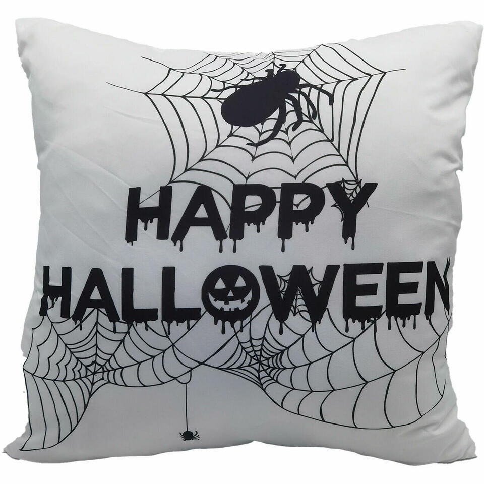 Happy Halloween Spider Web Accent